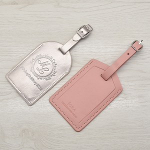 Étiquette de bagage en cuir PU personnalisée avec logo imprimé, portable, pour voyage, étiquette d'embarquement, étiquette de sac à main, vente en gros - Product Image 3