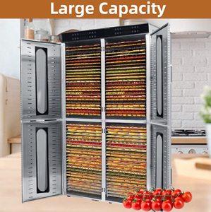 Deshidratador de Alimentos Comercial de Acero Inoxidable con 96 Bandejas y Motor, Secador Industrial para Frutas, Verduras y Carne Seca - Product Image 4