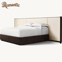 RH Neuer Retro-Stil Bettrahmen Kingsize Modern Amerikanisch Retro Eiche Massivholz Weiches Bettgestell Luxusbett