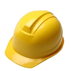 Casque de sécurité jaune de type V, sans fentes, suspension à 6 points, pour la construction - Product Image 1
