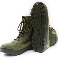 Bottes d'entraînement Jungle en cuir de vachette vert pour homme Semelle en caoutchouc antidérapante et antidérapante Doublure respirante Poids léger Hiver Été