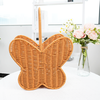Panier de pique-nique moderne pour enfants, pour pique-niques, fêtes, en plastique écologique, en forme de papillon, avec poignée pour le stockage des aliments, camping en plein air
