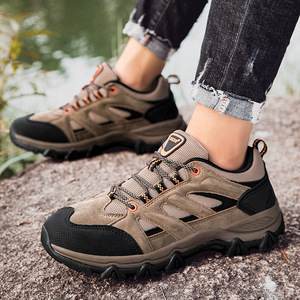 Chaussures de randonnée pour hommes, respirantes, tige synthétique, semelle extérieure en caoutchouc, semelle intermédiaire en EVA, bout rond, toutes saisons, chaussures de trekking en plein air, taille 13 - Product Image 2