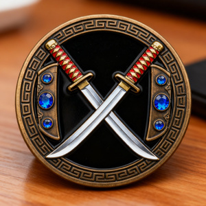 Monete <span class=keywords><strong>Anime</strong></span> 3D di Alta Qualità, Stampa Retrò con Strass, Monete da Collezione in Metallo, Monete Personalizzate a Forma di Arma, Moneta Sfida Coltello - Product Image 6
