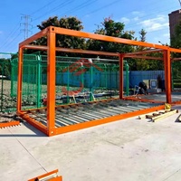 Structure modulaire en acier galvanisé, robuste et pliable, pour la construction de maisons, d'hôtels, d'entrepôts, de auvents