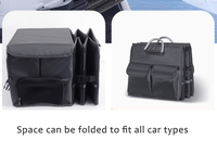 Grand organisateur de coffre de voiture durable et étanche boîte de rangement d'accessoires de fourgonnette berline SUV multi-compartiments en matériau Oxford