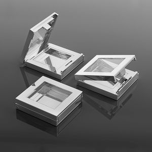 Custom <b>Empty</b> Single Highlighter Container Eyeshadow Palette 1.5G ABS Square 2mm Thickness Plastic Packaging <b>Box</b> Pressed Compact - Product Image 1