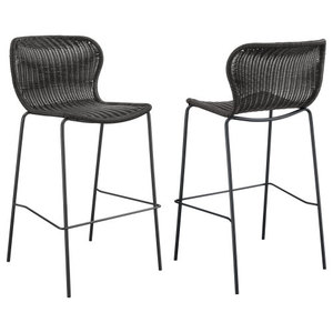 Mckinley Brown Velvet Modern Adjustable Home <b>Bar</b> Dining Room <b>Bar</b> <b>Stool</b> Set of <b>2</b> - Product Image 4