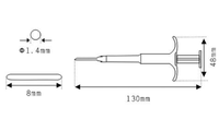 Microchip RFID pour animaux YIAN G-103 avec seringue, mini-étiquette, protocole FDX-B, tailles de puces 1,4x8mm et 2,12x12mm