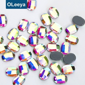Strass thermocollants de haute qualité en cristal AB, forme goutte d'eau fantaisie, pierres thermocollantes à dos plat en forme de larme pour la décoration de robes - Product Image 2