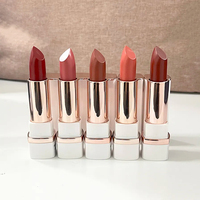 Rouge à lèvres mat velours nude de haute qualité, non transférable, or rose de luxe, marque privée, logo personnalisé