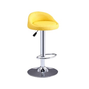 <b>Adjustable</b> Swivel Bar <b>Stool</b> Chrome Frame Pink Seat Modern Design For Commercial Venues - Product Image 5