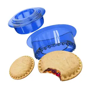2023 Lebensmittel qualität Material Cookie Bread Set Kunststoff Sandwich Cutter und Sealer für Kinder Sternform Herzform Runde Form