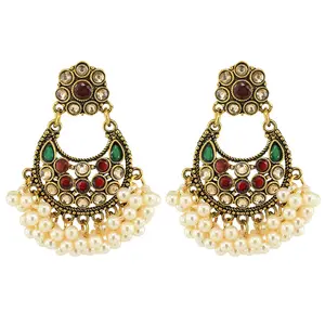 Hot Sale India Earrings Pakistan gilded handmade pearl gem lantern earrings wholesale