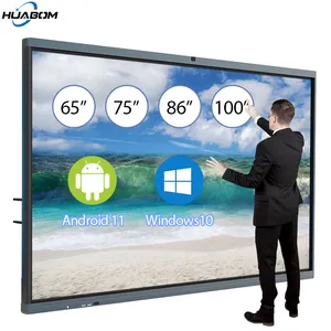multi touch screen anti glare mobile stand lcd digital interactive smart board 55 65 75 inches interactive flat panel