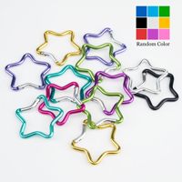 Mousqueton en forme d'étoile en aluminium coloré en gros crochets mousquetons multifonctions en forme d'étoile à cinq branches