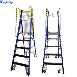 Xách tay công nghiệp sợi thủy tinh nền tảng thang với lan can di động gấp Tính năng FRP chất liệu - Product Image 1