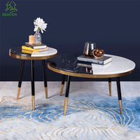 Ensemble table basse en marbre moderne et minimaliste de luxe Table centrale convertible Meubles de maison pour le salon