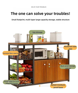 <span class=keywords><strong>Meuble</strong></span> de <span class=keywords><strong>cuisine</strong></span> multi-niveaux, buffet et étagère de rangement au sol, support pour légumes et courses, îlots de <span class=keywords><strong>cuisine</strong></span> multifonctionnels - Product Image 3