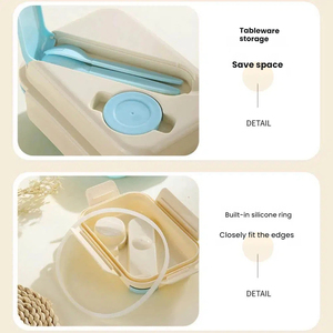 Lonchera Bento <span class=keywords><strong>de</strong></span> Doble Nivel y Gran Capacidad (1L) para Niños, a Prueba <span class=keywords><strong>de</strong></span> Fugas, Apta para Microondas, con Contenedores para la Escuela - Product Image 5