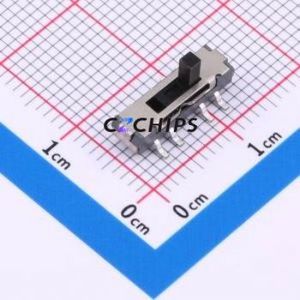 MST-23D18G3-BD Slide Switch SMD Switch Double Pole Three Throw Rectangle Pin Header SMD Tab Vertical Mount - Product Image 1