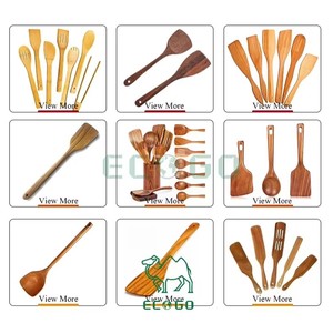 Support de rangement pour ustensiles de cuisine en bois d'acacia durable, 9 pièces, avec ensemble de spatules et support de rangement, sans danger pour les aliments - Product Image 6