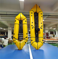 Accepter personnalisé PVC léger une personne gonflable Packraft Frontier Packraft avec pagaie