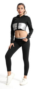 Combinaison de sudation de haute qualité pour femmes grandes tailles, à manches longues, pour la perte de poids et le fitness à domicile, vente en gros - Product Image 6