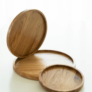 Bandeja de Servir de Madera Pulida Ecológica con Diseño de Mosaico Intrincado, Plato Decorativo Duradero para Comer en Casa a Bajo Precio - Product Image 1