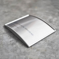 Plaques de porte en profilé aluminium, signalétique de bureau interchangeable, support de signalisation incurvé, système modulaire en acrylique
