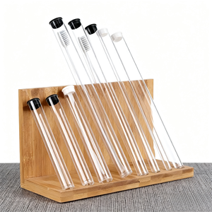 <span class=keywords><strong>Tube</strong></span> d'emballage en <span class=keywords><strong>plastique</strong></span> à bouchon à vis <span class=keywords><strong>transparent</strong></span> avec personnalisation en usine avec conception sérigraphiée forme de cylindre de logo personnalisé - Product Image 6