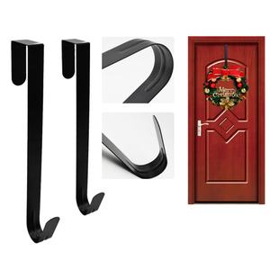 EWANG Factory Wholesale Durable Black Front Door Christmas <b>Wreath</b> Hanger Single Hooks - Product Image 2