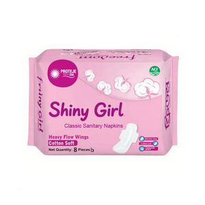 ECO天然一次性纯棉女性月经垫，高吸水性，防漏，带翼形，<span class=keywords><strong>OEM</strong></span>服务 - Product Image 3