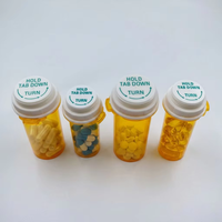 Flacons en plastique pour médicaments et pilules avec bouchons réversibles à languette de 10dr, 13dr, 16dr, 20dr, 30dr, 40dr, 60dr