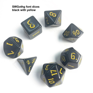 RTS New Font Black <strong>Dices</strong> DND Polyhedral Colored Multi <strong>Colors</strong> Custom 7PCS Per <strong>Set</strong> Plastic <strong>Dices</strong> <strong>Set</strong> - Product Image 6