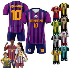 高品质定制成人足球球衣短裤套装个性化球队名称号码顶级OEM服务升华球衣制服 - Product Image 1