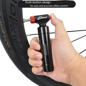 Inflador de Bicicleta Manual de <span class=keywords><strong>CO2</strong></span> Ctrepower, Compatible con Válvulas Presta/Schrader, Cartuchos Roscados de 12 x 16 g, para Bicicletas de Carretera/<span class=keywords><strong>MTB</strong></span>/Híbridas - Product Image 3