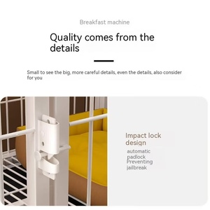 Livraison directe d'usine à roulettes avec grille en métal pliable et serrure de porte <span class=keywords><strong>cage</strong></span> pour chien en métal de <span class=keywords><strong>style</strong></span> chinois - Product Image 5
