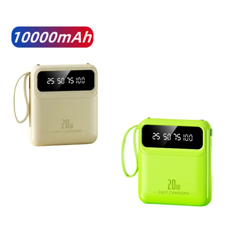 Nuevos productos Mini Power Bank de carga rápida 10000Mah Cargador de teléfono de emergencia Powerbank