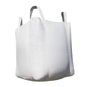 White Top Skirt Bottom Spout Jumbo Bag With Liner, Storage Capacity: 1250 Kg