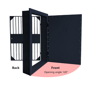 Charnière gauche personnalisée Inswing portes anti-effraction ignifugées en <span class=keywords><strong>acier</strong></span> inoxydable coffre-fort en métal porte de coffre-fort de banque avec cercle - Product Image 1