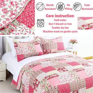 Élégant ensemble de couette réversible AllSeason Cmfshape avec taies <span class=keywords><strong>d</strong></span>'<span class=keywords><strong>oreiller</strong></span> Queen Size <span class=keywords><strong>90x90</strong></span> Romantic Pink - Product Image 5