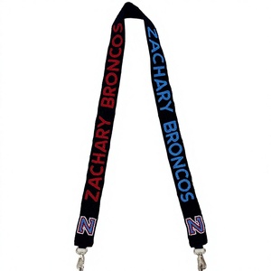 Correa de Bolso Ajustable de Algodón de Alta Calidad BRUSLY, Letras Personalizadas con Cuentas, Regalo Perfecto para el Espíritu Escolar, Bordado para Niñas - Product Image 4