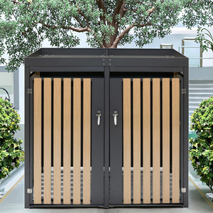 Mở đầu vườn chất thải <span class=keywords><strong>bin</strong></span> thép không gỉ Wheelie <span class=keywords><strong>bin</strong></span> với ốp cho nhà rác lưu trữ Thùng rác lưu trữ xô - Product Image 2