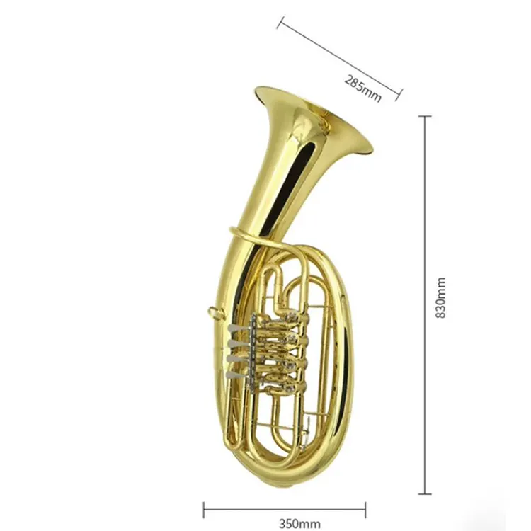 Instrumento de quatro chaves planas do iniciante adulto tuba pronto para enviar