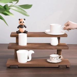 Wooden Multi Tier <b>Desktop</b> Organizer 40x26x18cm 3 Tier Standing Type Office Storage Rack - Product Image 1