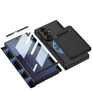 เคสโทรศัพท์แบบพับสามตอนพร้อมที่ใส่บัตร ZTriFold ป้องกันรอยขีดข่วนด้วยแม่เหล็กดูดติด และมีบานพับคู่เพื่อการปกป้องสองชั้น - Product Image 2
