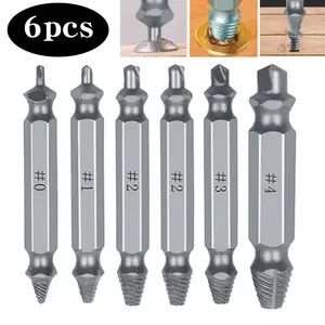 Jeu d'extracteurs de vis S2, forets d'extraction de boulons cassés et endommagés, extracteur de vis à Double extrémité endommagé, 6 pièces