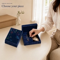 Boîte à bijoux de luxe personnalisée avec logo, emballage cadeau pour bijoux, vente en gros de colliers, boucles d'oreilles, bagues, boîtes cadeaux en velours
