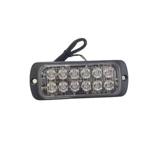 สีเขียว DC12-24V 12LED 36W ไฟ LED สีเหลืองอําพันสีแดงสีขาวสีฟ้า ECE R10 R65 SAE CE UKCA อลูมิเนียม PC เลนส์ IP69K แฟลชแฟลช